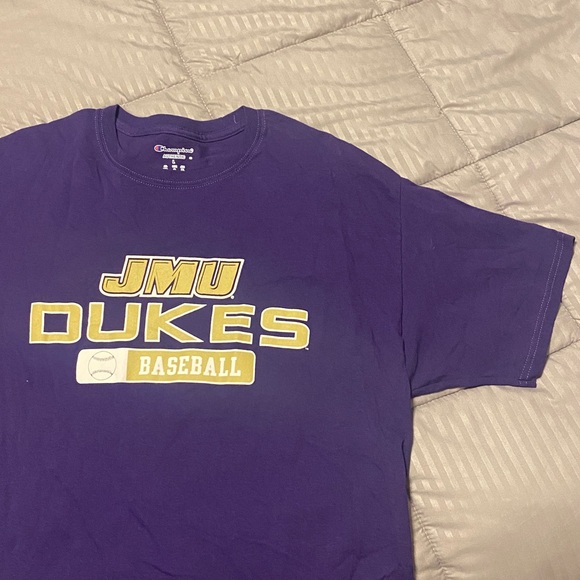 Champion Purple JMU Dukes Baseball Tee - Picture 1 of 4